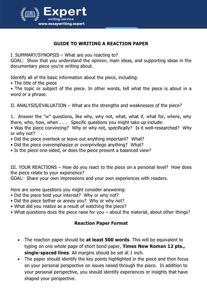 🔥 How Do I Write A Reaction Paper How To Write A Reaction Plus Steps And Helpful Tips 2022 10 04