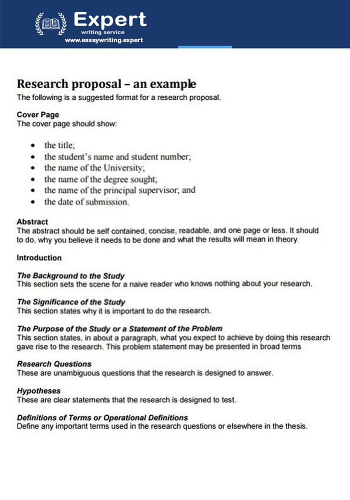 academic research proposal examples