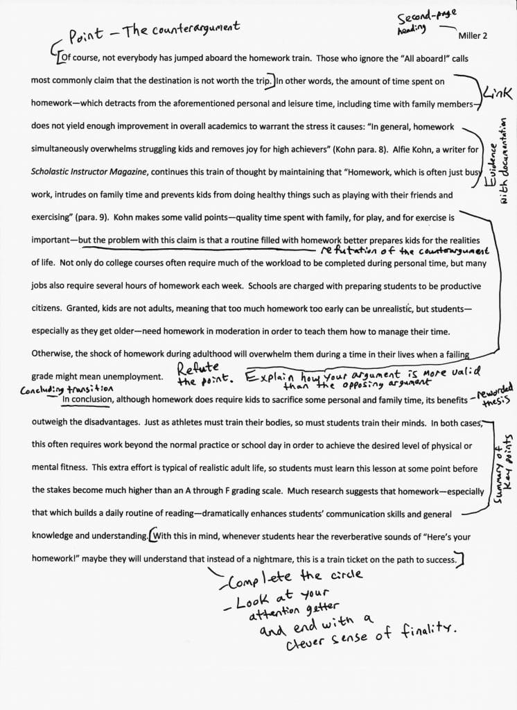 commentary in an argumentative essay